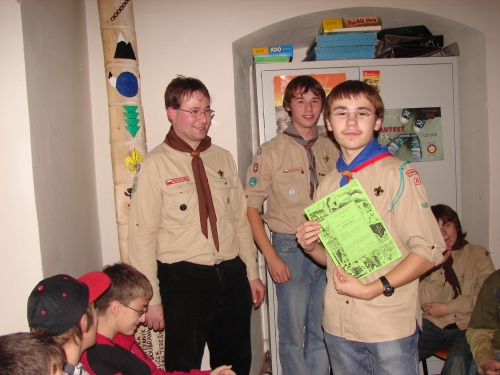 Míša obdržel I. stupeň březového lístku za rádcování